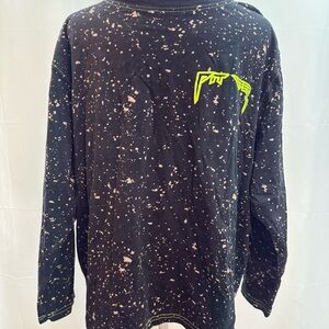 Pit Viper Black Tan Spotted Long Sleeve Tee M